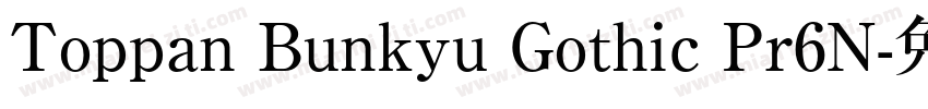 Toppan Bunkyu Gothic Pr6N字体转换